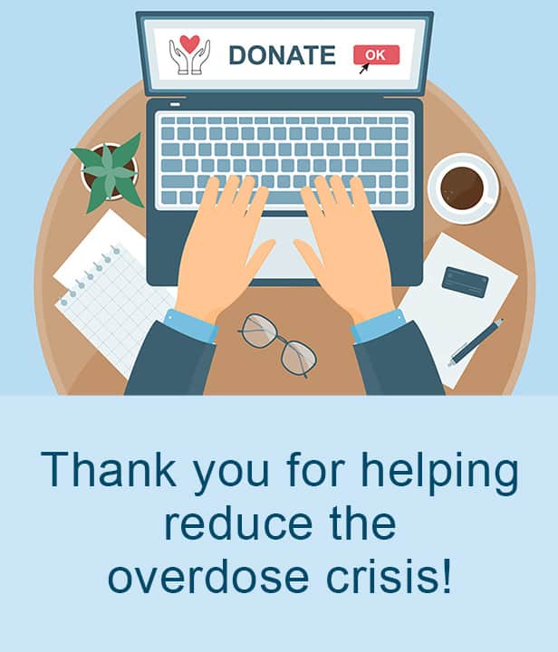 computer desk-donation thanks for helping reduce the overdose crisis