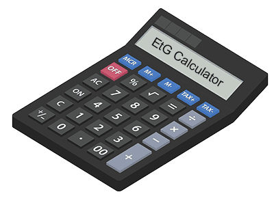 black EtG calculator with screen readout